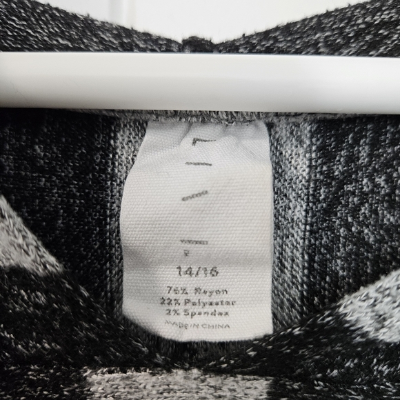 Lane Bryant Black and Gray Hooded Sweatshirt with Stripes - Picture 5 of 6